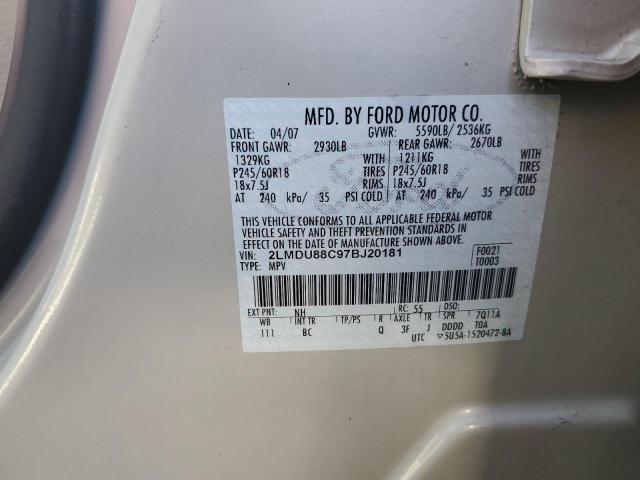 2LMDU88C97BJ20181 - 2007 LINCOLN MKX BEIGE photo 13