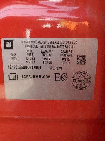 1G1PC5SB9F7217069 - 2015 CHEVROLET CRUZE LT 红色 照片 13