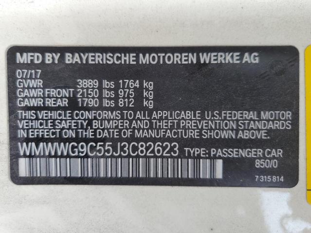 WMWWG9C55J3C82623 - 2018 MINI COOPER S BEIGE photo 13