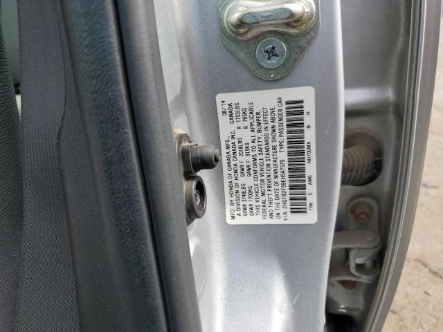 2HGFB2F59EH547579 - 2014 HONDA CIVIC LX SILVER photo 12