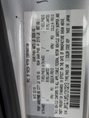 JM1GL1UM3J1310213 - 2018 MAZDA 6 SPORT Gümüş fotoğraf 13