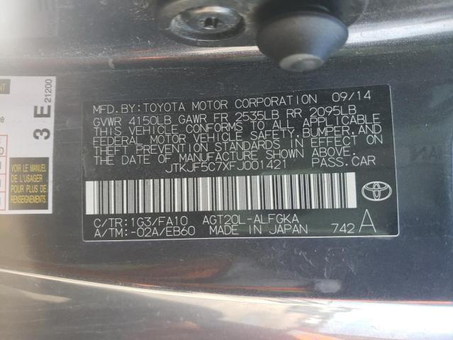 JTKJF5C7XFJ001421 - 2015 TOYOTA SCION TC 双色 照片 12