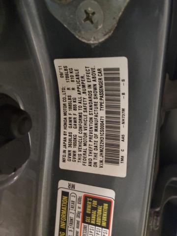 JHMZE2H31CS000471 - 2012 HONDA INSIGHT GRAY photo 12