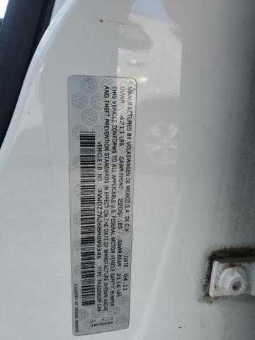 3VWDZ7AJ6BM099346 - 2011 VOLKSWAGEN JETTA SE 白色 照片 12