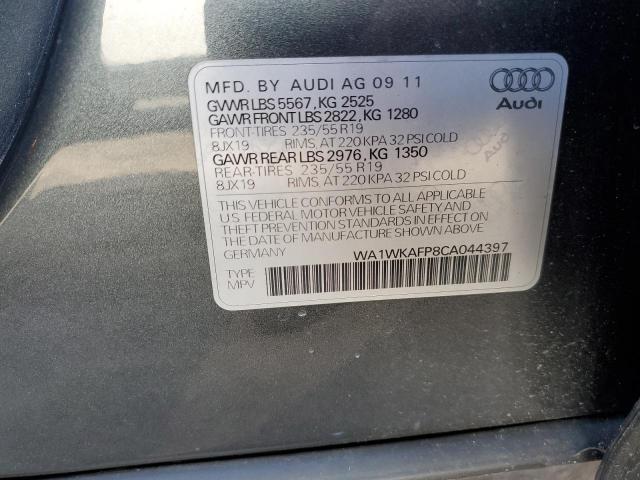 WA1WKAFP8CA044397 - 2012 AUDI Q5 PRESTIGE GRAY photo 13