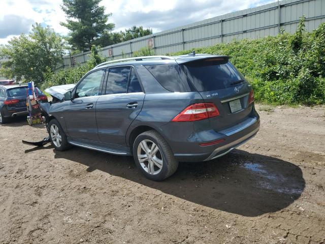 4JGDA5HB1CA008734 - 2012 MERCEDES-BENZ ML 350 4MATIC GRAY photo 2