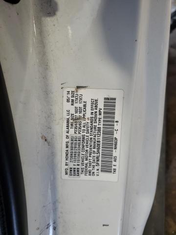 5FNRL5H60EB112388 - 2014 HONDA ODYSSEY EXL WHITE photo 13