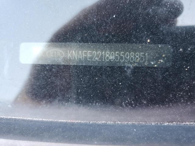 KNAFE221895598851 - 2009 KIA SPECTRA EX BEIGE photo 12