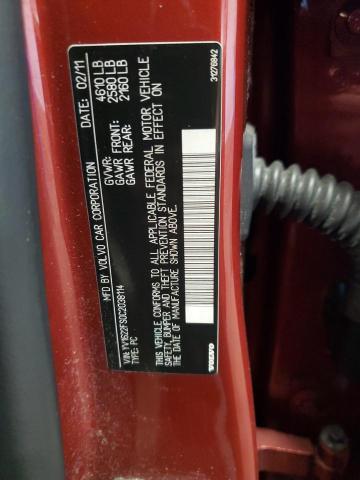 YV1622FS0C2038114 - 2012 VOLVO S60 T5 MAROON photo 12