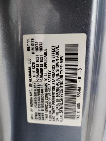 5FNRL5H97CB010500 - 2012 HONDA ODYSSEY TOURING Turkuaz foto 13