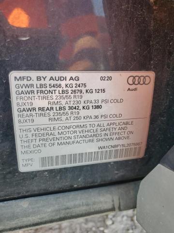 WA1CNBFY5L2075867 - 2020 AUDI Q5 PRESTIGE BLUE photo 14