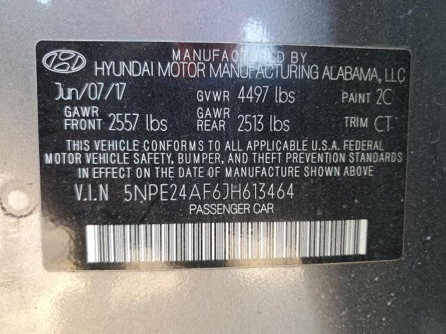 5NPE24AF6JH613464 - 2018 HYUNDAI SONATA SE رمادي صورة 13