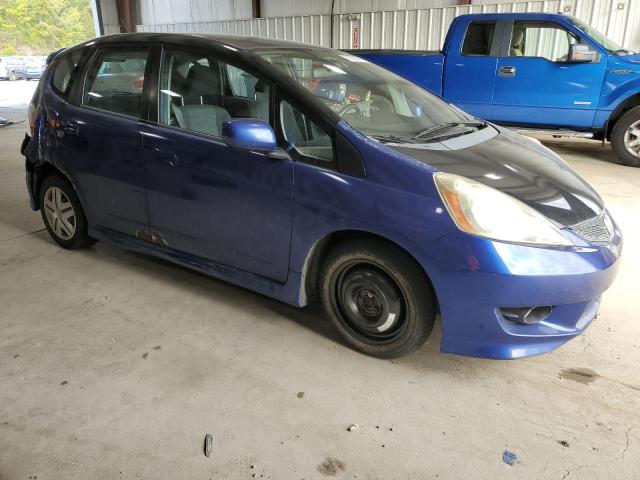 JHMGE88499S013321 - 2009 HONDA FIT SPORT BLUE photo 4