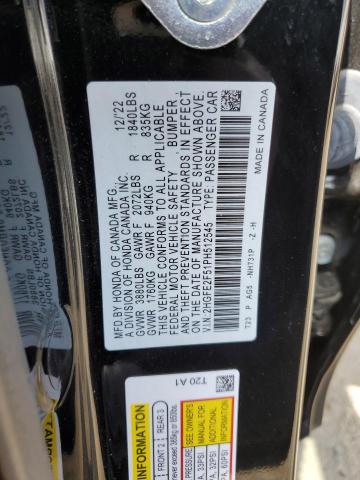 2HGFE2F51PH512545 - 2023 HONDA CIVIC SPORT Qara foto 12