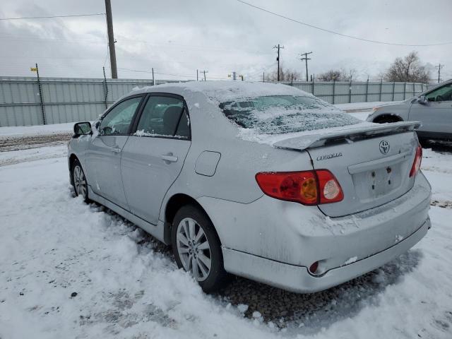 1NXBU4EE3AZ196806 - 2010 TOYOTA COROLLA BASE SILVER photo 2