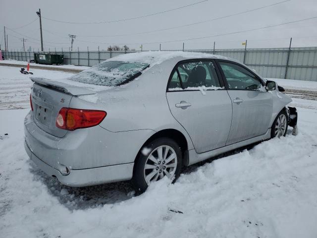 1NXBU4EE3AZ196806 - 2010 TOYOTA COROLLA BASE SILVER photo 3
