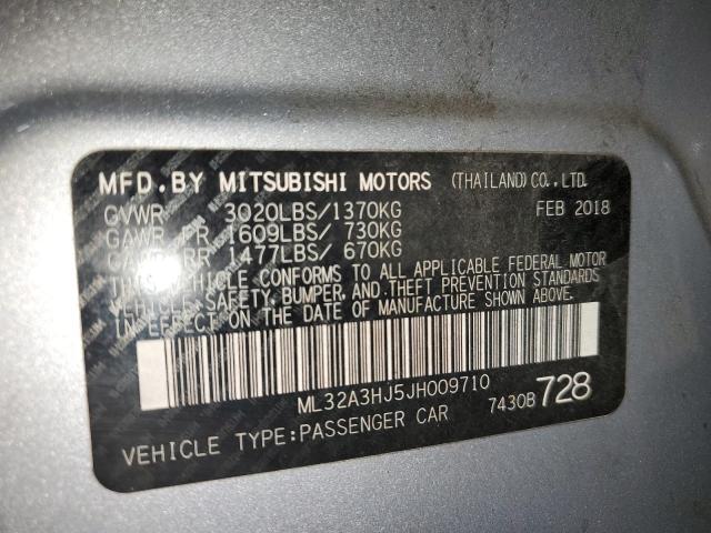 ML32A3HJ5JH009710 - 2018 MITSUBISHI MIRAGE ES SILVER photo 12