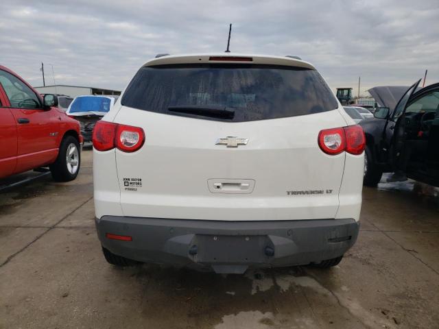 1GNKVJED3CJ172038 - 2012 CHEVROLET TRAVERSE LT WHITE photo 6