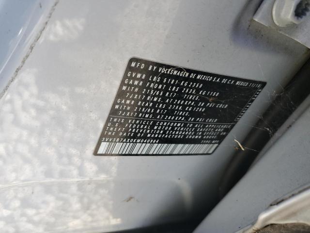 3VV3B7AX0KM040964 - 2019 VOLKSWAGEN TIGUAN SE SILVER photo 14