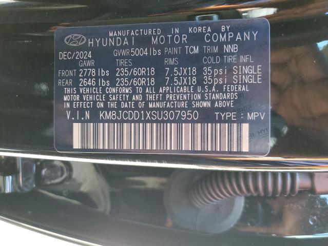 KM8JCDD1XSU307950 - 2025 HYUNDAI TUCSON SEL CONVENIENCE BLACK photo 13