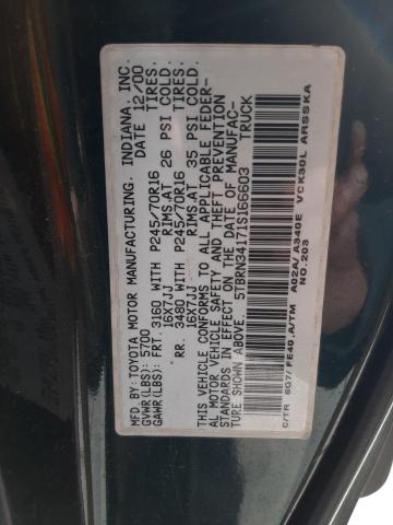 5TBRN34171S166603 - 2001 TOYOTA TUNDRA ACCESS CAB SR5 GREEN photo 12