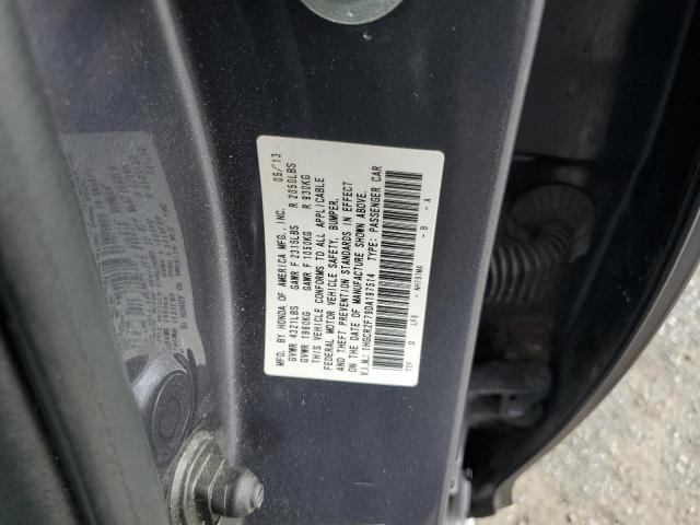 1HGCR2F79DA197514 - 2013 HONDA ACCORD EX GRAY photo 12