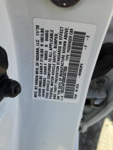 19XZE4F55ME007056 - 2021 HONDA INSIGHT EX WHITE photo 12