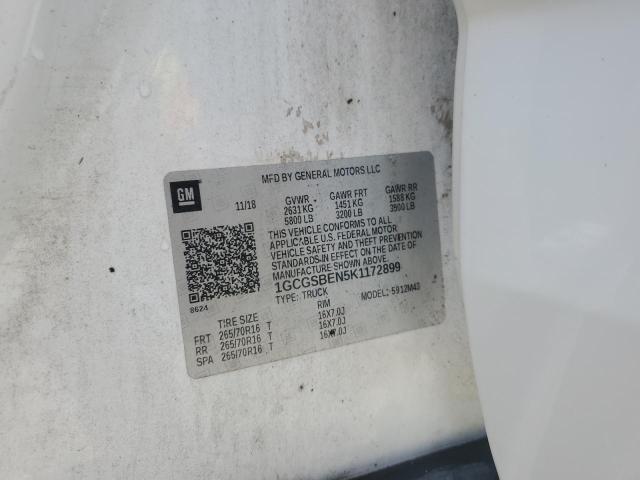 1GCGSBEN5K1172899 - 2019 CHEVROLET COLORADO Blanco foto 13