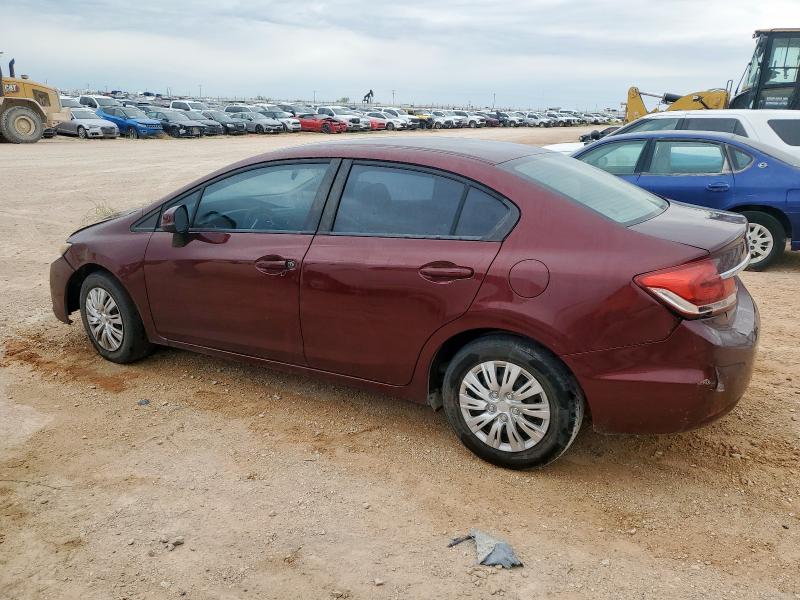 2HGFB2F54DH549951 - 2013 HONDA CIVIC LX 栗色 照片 2