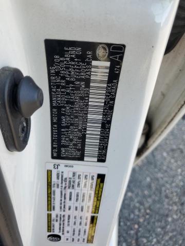 2T1BU40EX9C144139 - 2009 TOYOTA COROLLA BASE WHITE photo 12