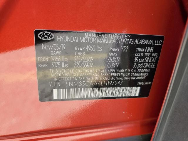 5NMS3CAA6LH197947 - 2020 HYUNDAI SANTA FE SEL Narıncı foto 13