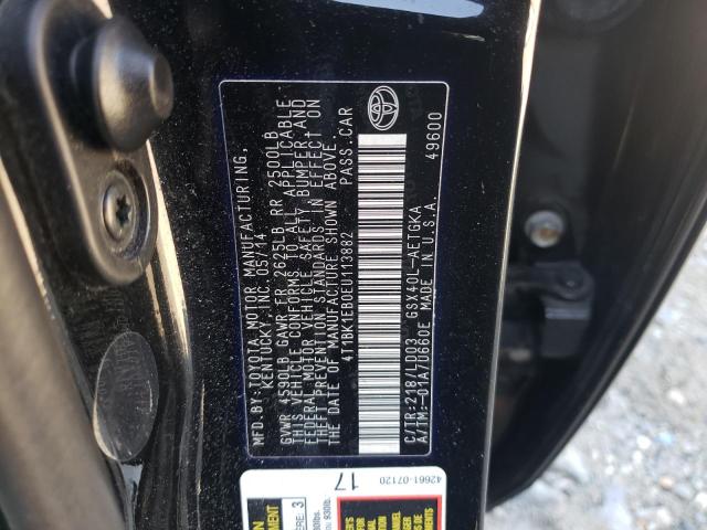 4T1BK1EB0EU113882 - 2014 TOYOTA AVALON BASE 黑色 照片 12