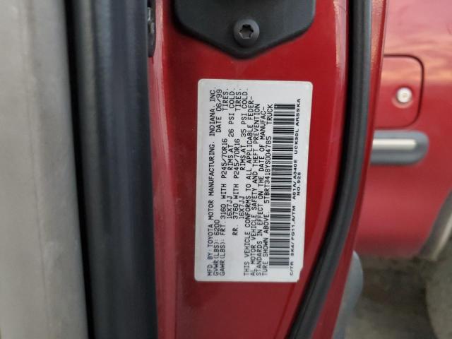 5TBRT3418YS004785 - 2000 TOYOTA TUNDRA ACCESS CAB Темно-червоний фото 12