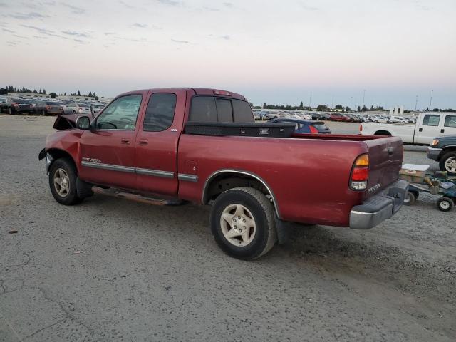 5TBRT3418YS004785 - 2000 TOYOTA TUNDRA ACCESS CAB Темно-червоний фото 2