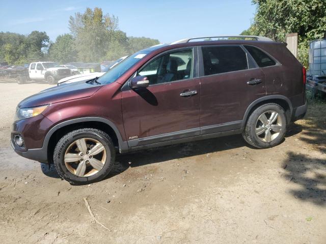 5XYKUDA2XDG374586 - 2013 KIA SORENTO EX BURGUNDY photo 1