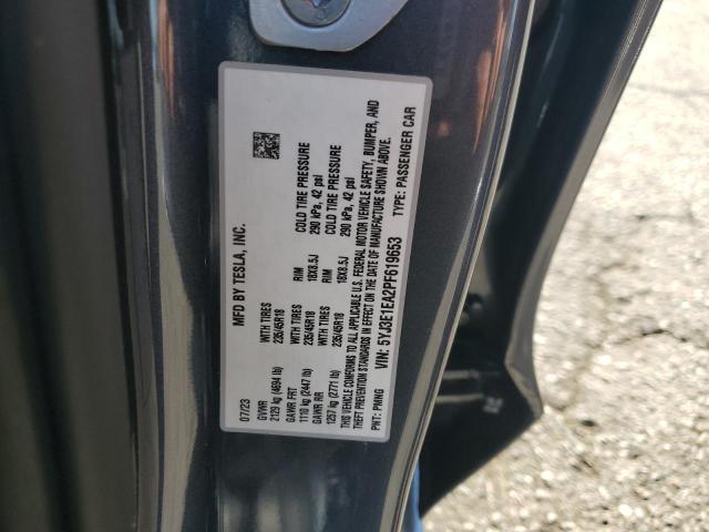5YJ3E1EA2PF619653 - 2023 TESLA MODEL 3 ნაცრისფერი ფოტო 13