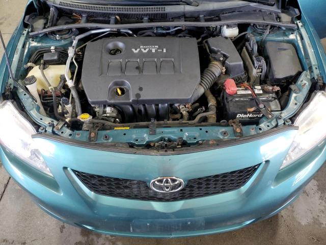 2T1BU4EE5AC379867 - 2010 TOYOTA COROLLA BASE TEAL photo 11