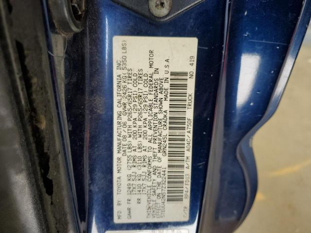 5TEUU42N57Z322441 - 2007 TOYOTA TACOMA ACCESS CAB ლურჯი ფოტო 12