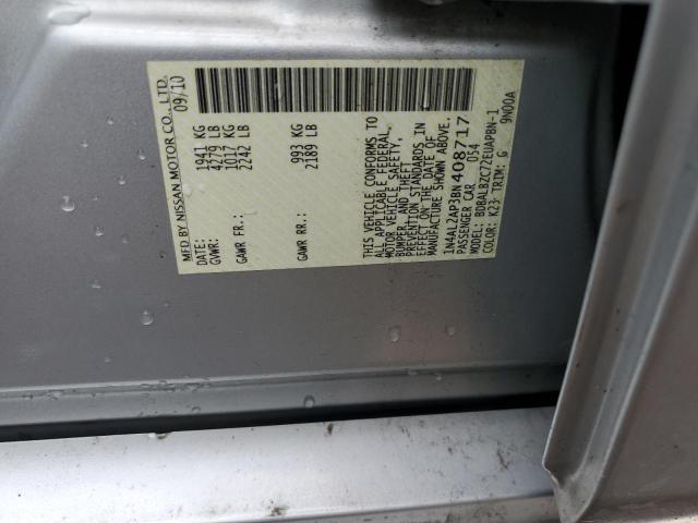 1N4AL2AP3BN408717 - 2011 NISSAN ALTIMA BASE 银色 照片 12