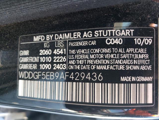 WDDGF5EB9AF429436 - 2010 MERCEDES-BENZ C 300 BLACK photo 12