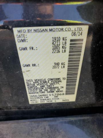 1N4AL3AP8FC157068 - 2015 NISSAN ALTIMA 2.5 BLACK photo 12