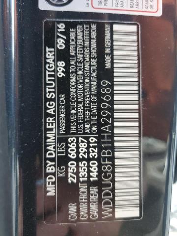 WDDUG8FB1HA299689 - 2017 MERCEDES-BENZ S 550 4MATIC BLUE photo 13