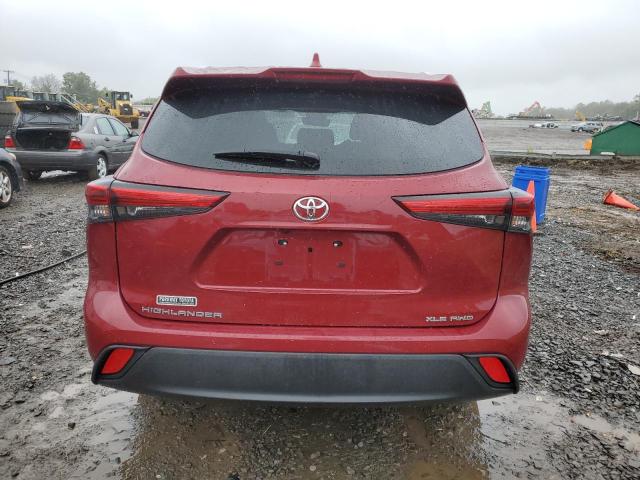5TDHZRBH8NS584555 - 2022 TOYOTA HIGHLANDER XLE BURGUNDY photo 6