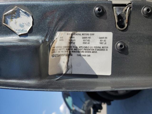 1G1ZT54885F322314 - 2005 CHEVROLET MALIBU LS GRAY photo 12