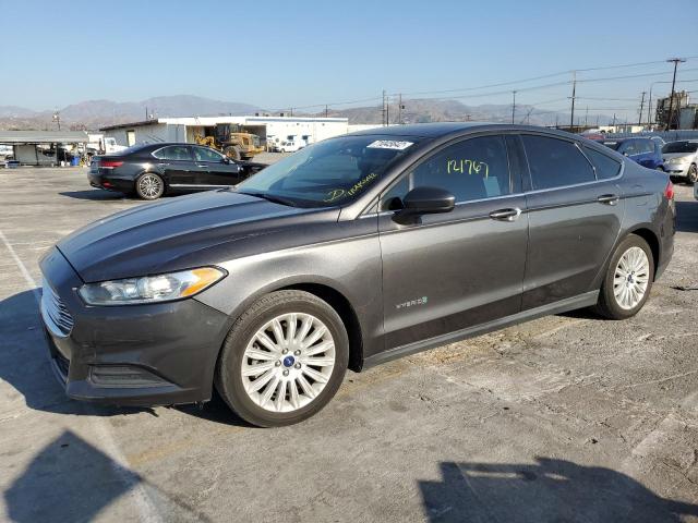 3FA6P0UU6GR318580 - 2016 FORD FUSION S HYBRID GRAY photo 1