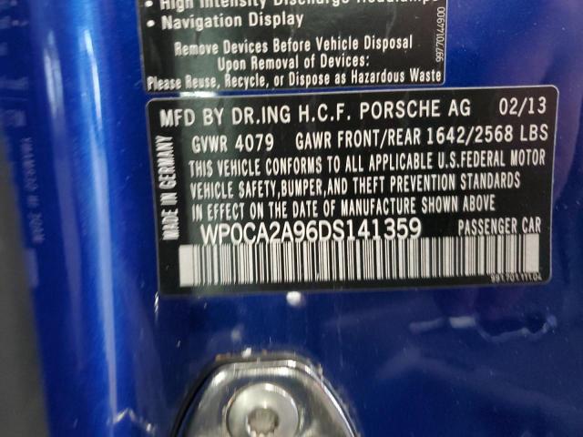 WP0CA2A96DS141359 - 2013 PORSCHE 911 CARRERA BLUE photo 12