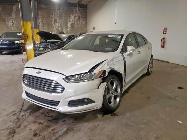 3FA6P0H77ER106563 - 2014 FORD FUSION SE WHITE photo 2