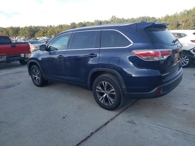 5TDKKRFH4GS181146 - 2016 TOYOTA HIGHLANDER XLE BLUE photo 2