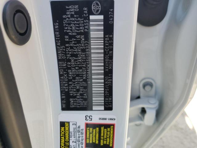 4T1DAACK1SU189377 - 2025 TOYOTA CAMRY XSE TWO TONE photo 12