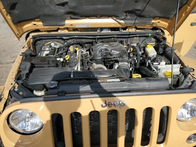 1C4BJWEG3EL236923 - 2014 JEEP WRANGLER U SAHARA YELLOW photo 11